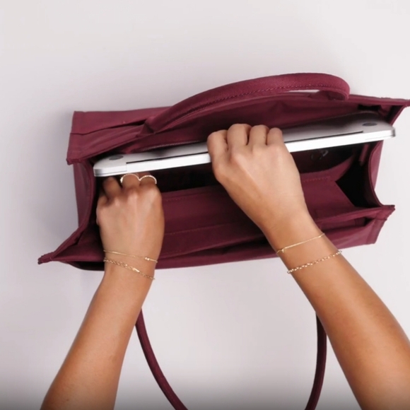 BEIS Burgundy Tote Bag - Picture 4 of 8